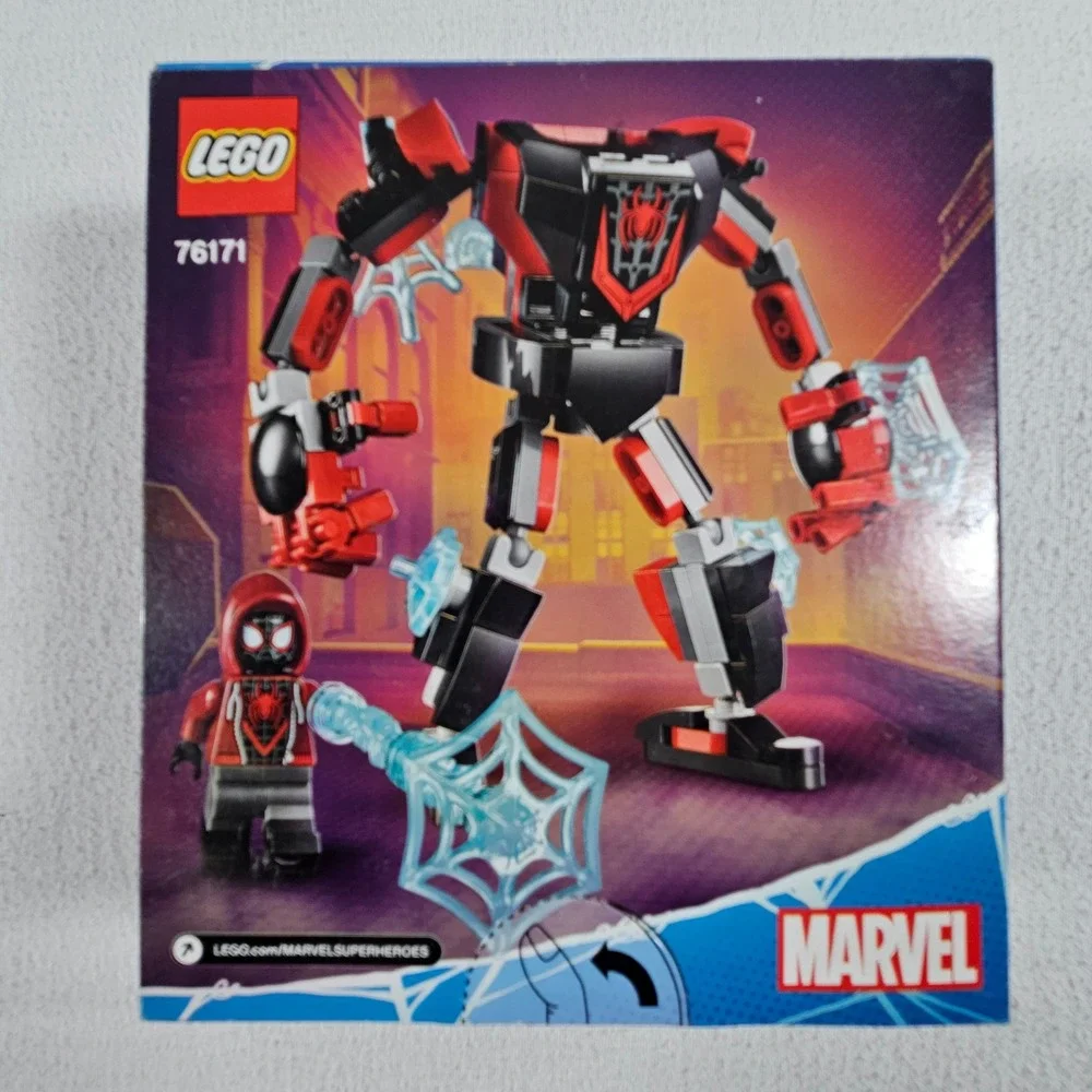 LEGO Miles Morales Mech Armor 76171 Marvel Spider-Man Kids Black Red 125pc New